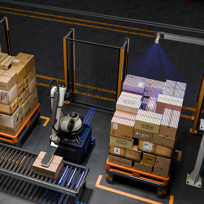 CMES Robotics random box depalletizing system